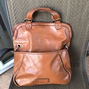 Nine West Tan Vegan Leather Tote Shoulder Bag